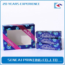 Caja cosmética de papel de color personalizado de muestra gratuita con ventana